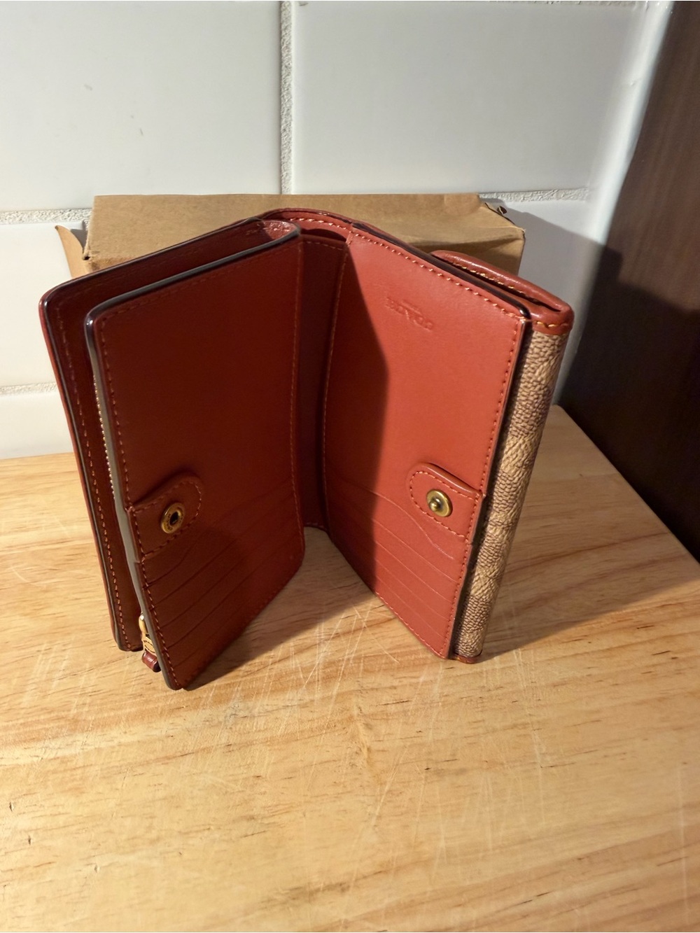 Coach Studio Medium Wallet In Signature Canvas - Picture 8 of 11